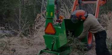 Brush removal using a Vermeer wood chipper